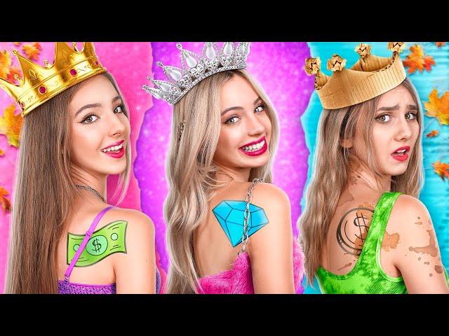 Pobres VS Ricas VS  Mega Ricas | ¿Quién Será la Reina del Baile de Graduación de Otoño?