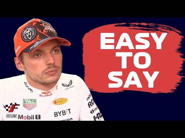 Max Verstappen: I always move my wheel before I brake  Race Inteview Austrian GP 2024