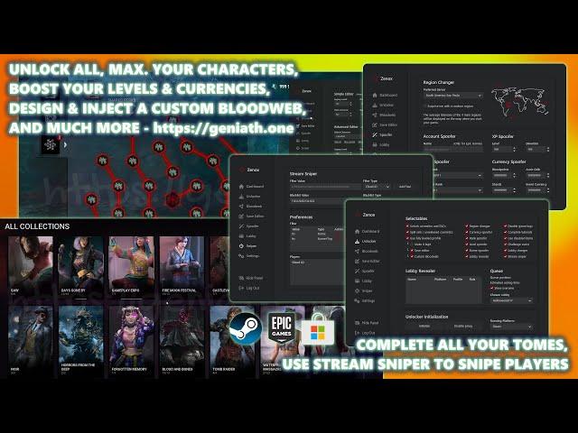 How to unlock all, customize & max your profile in DBD | Zenox v5.0 | BIG UPDATE - MANY NEW FEATURES