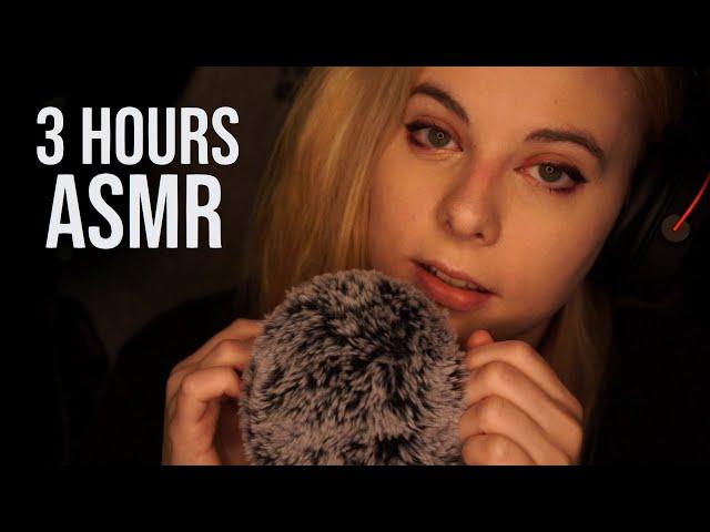 ASMR 3 HOURS soft fluffy sounds & deep breathing - no talking, blue yeti mic