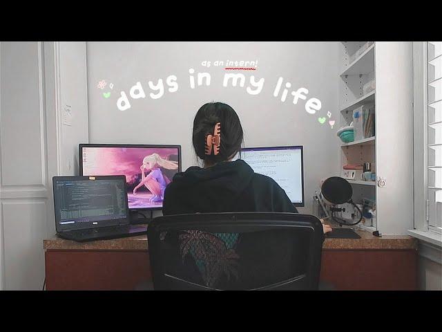 software engineer intern vlog  working from home, getting my life together ‍