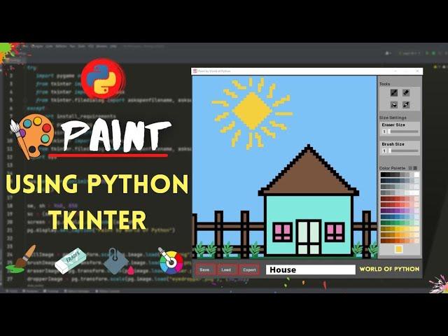 Python - Desktop Paint App Tutorial for Beginners with TKinter
