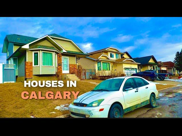 Houses in calgary canada| 4k walking tour | immersive 4k video | haya vlog |calgary life