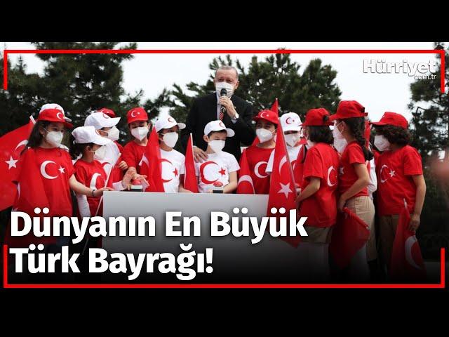 Çamlıca Tepesi'ne Dev Türk Bayrağı! Cumhurbaşkanı Erdoğan'dan Önemli Açıklamalar