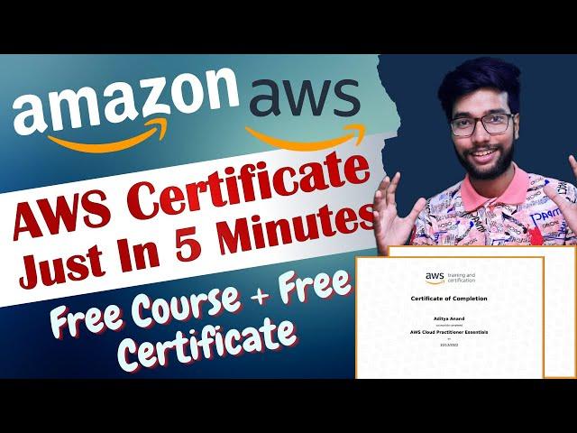 AWS Free Online Courses With Certificate | Get Free Online Certificate In 5 Mins | #amazon #aws