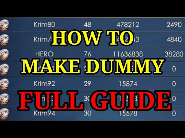 How to make dummy | Full guide | Legacy of discord