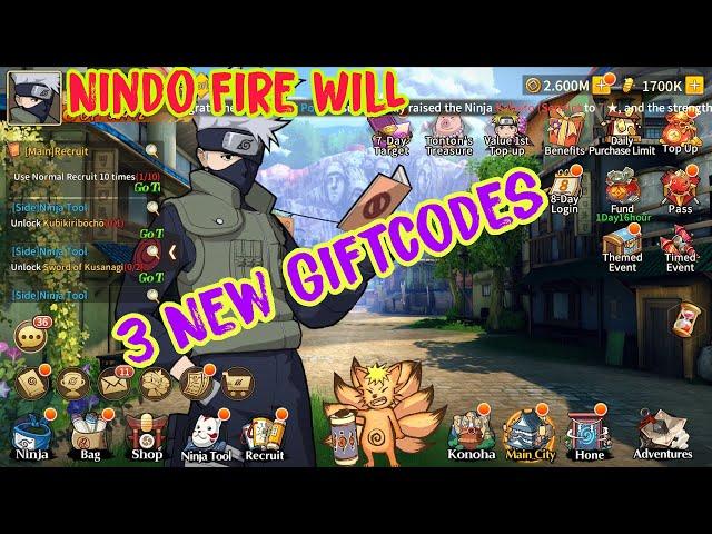 Nindo Fire Will & 3 New Giftcodes May - Naruto x Boruto RPG Free All LR & VIP13