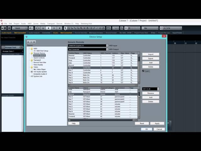 MIDI Mapping Your Controller in Cubase 7 - Audio Mentor