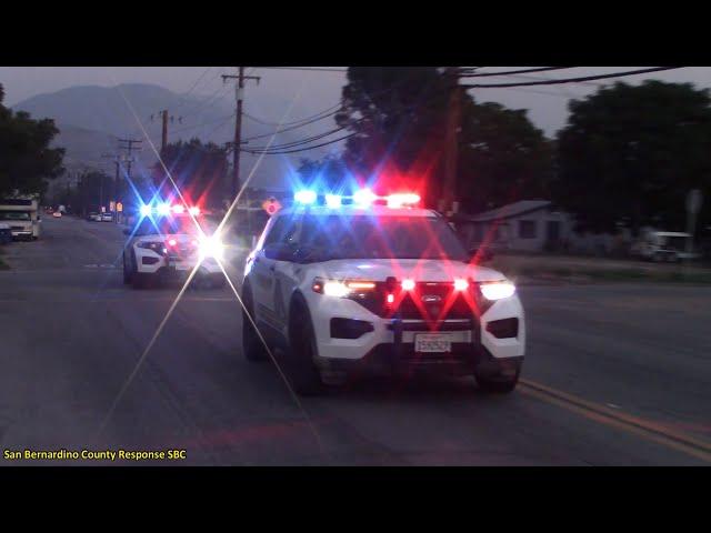 San Bernardino Co Sheriff's Office. Ford Explorer Units Responding To A Reported Stabbing Victim