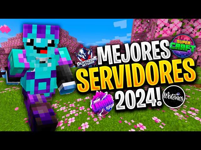 TOP 5 MEJORES SERVIDORES de Minecraft Hispano 2024  No Premium y Premium (JAVA, BEDROCK y PE)