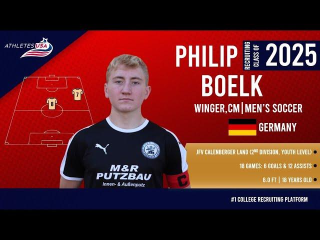 Men's Soccer | Winger, CM | Philip Bölk, Germany | Highlights | Recruit 2025