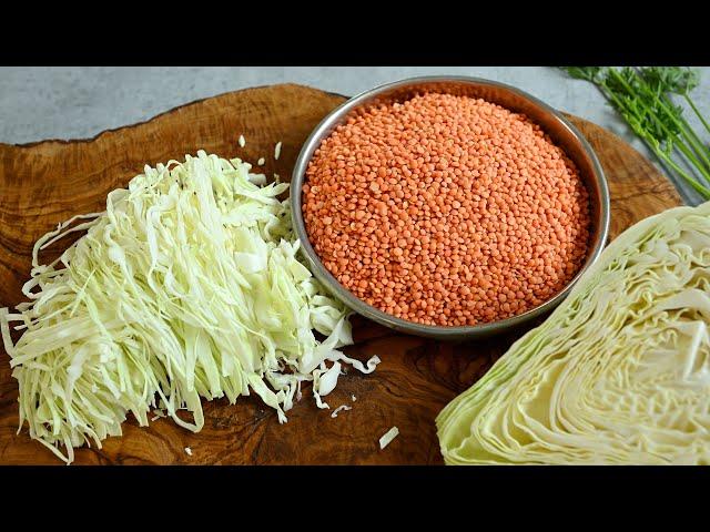 In summer you HAVE TO eat more lentils! Delicious recipe for cooking cabbage!