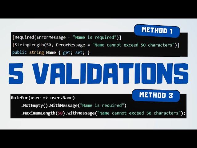 5 Different Data Validations Methods That You Might Find Them Helpful (Asp.Net Core MVC)