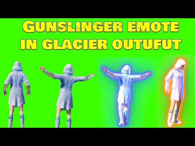 Gunslinger emote in Glacier Outfit | Green Screen | Black Screen | PUBG MOBILE | Rox Hamza