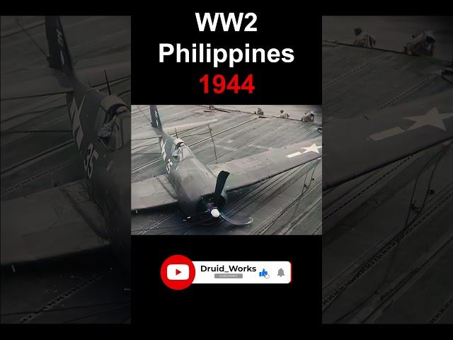 WW2, 1944: F6F Hellcat Crash Lands Onto Aircraft Carrier | 4K, 60fps, AI Enhanced, Colorized, Sound