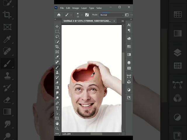 How To Create Hollow Head Manipulation in Photoshop #shortvideo #photoshop #ytshorts