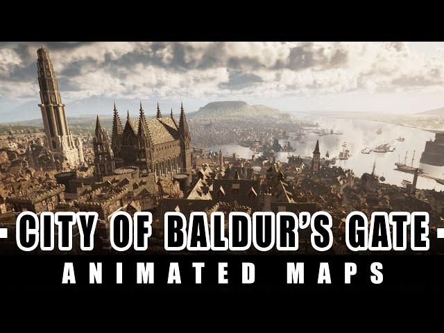 City of Baldur's Gate | Compatible with Descent Into Avernus | Beneos Animated DnD Battlemaps