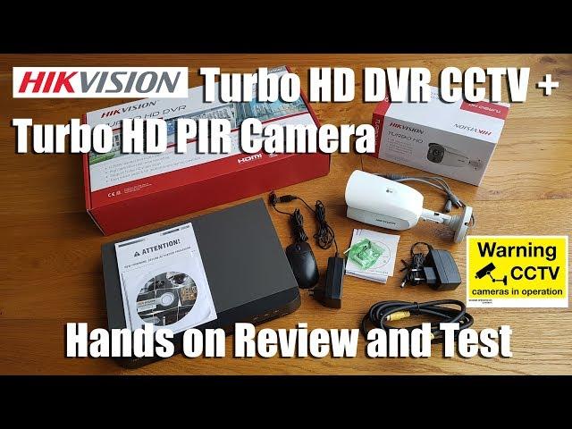 Hikvision Turbo HD PIR Camera And Turbo HD DVR CCTV Unboxing Setup Review and Test