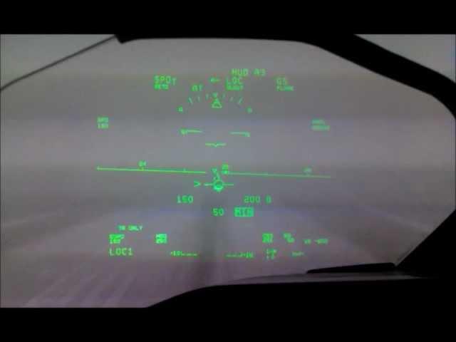 Cat III Approach to Lax Runway 24R Hand Flown Using HUD ( Heads up display )