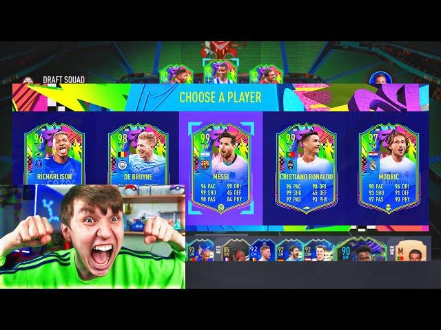 99 MESSI + RONALDO IN 195 RATED SUMMER STARS FUT DRAFT!! - FIFA 21