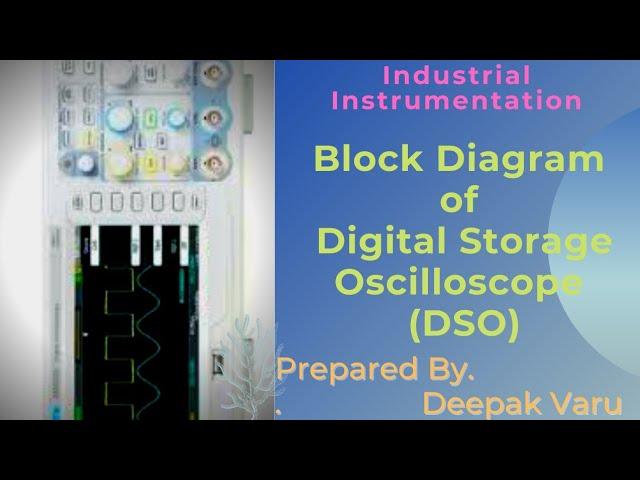 Block Diagram of Digital Storage Oscilloscope (DSO) -Instrumentation and Measurement By. Deepak Varu