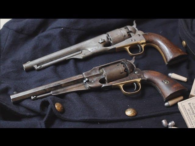 Original 1858 Remington New Model Army vs original Colt 1860 Army percussion revolver