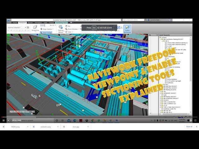 Naviswork Freedom Viewpoint & Enable Sectioning Tools EXPLAINED