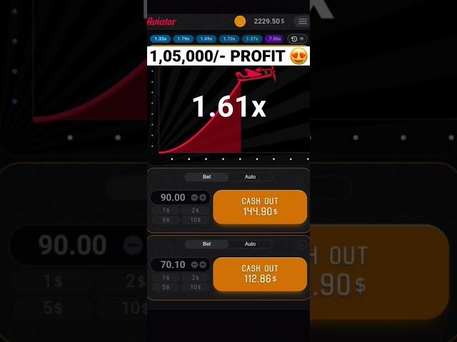 1,05,000/- Profit in One Day  | Aviator game