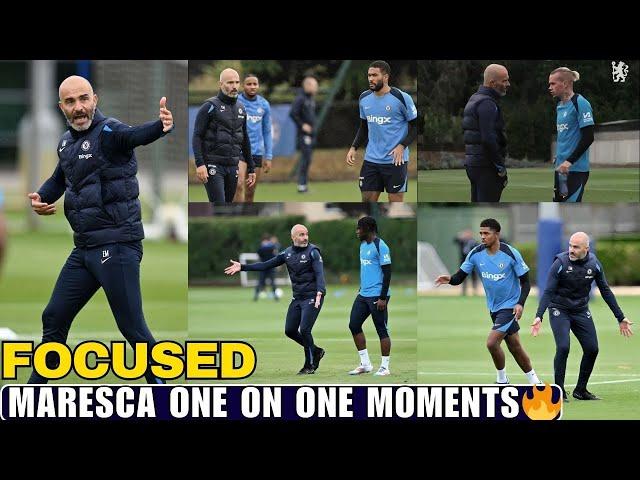 DAY 3 FOCUSED! Enzo Maresca One On One Moments With Players Mudryk, Reece James And Lavia.