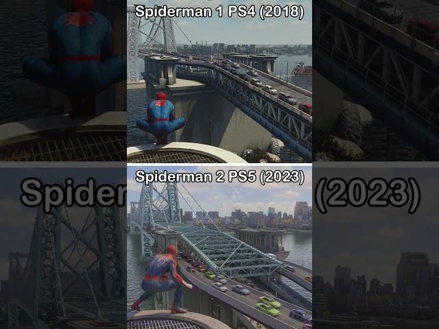 Spiderman 2 PS5 v/s Spiderman 1 PS4 (2023 vs 2018)