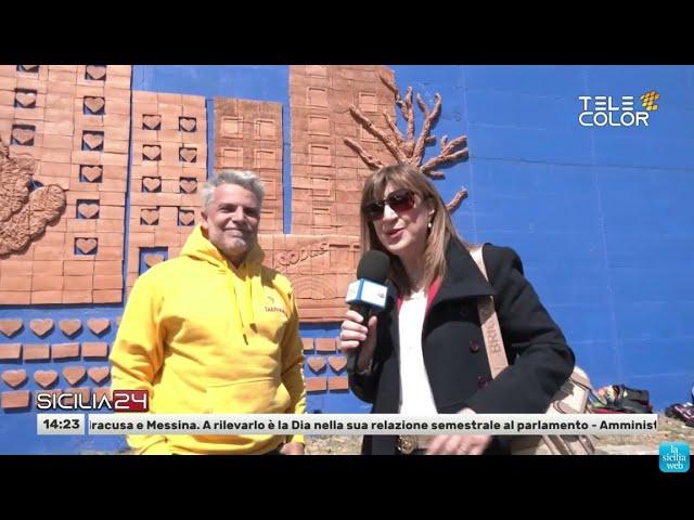 Telecolor Tg: Inaugurata la Porta delle Farfalle a Librino, Catania. Antonio Presti. Fiumara d'Arte