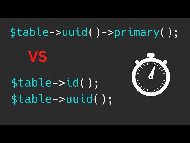 Laravel UUID with Foreign Keys: Speed Benchmark of Two Approaches