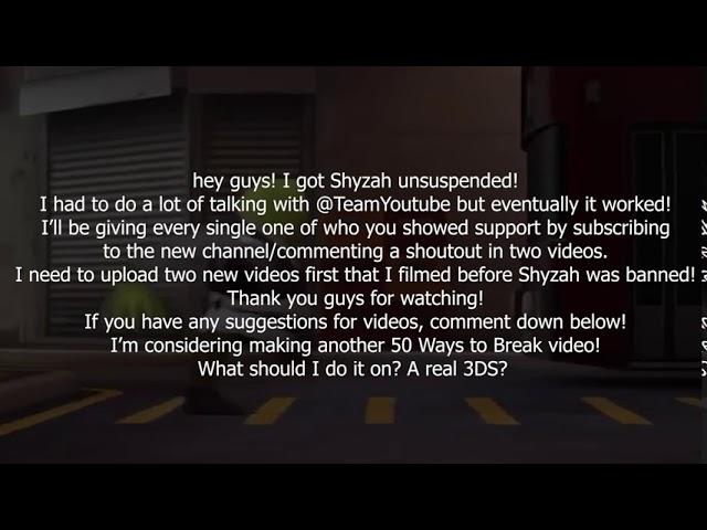 Shyzah got UNBANNED!!! YAY!