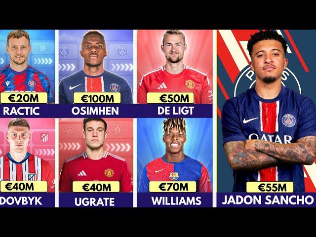  ALL LATEST CONFIRMED TRANSFER  SUMMER 2024,  Sancho to psg, De Ligt Dovbyk, Williams, Osimhen️