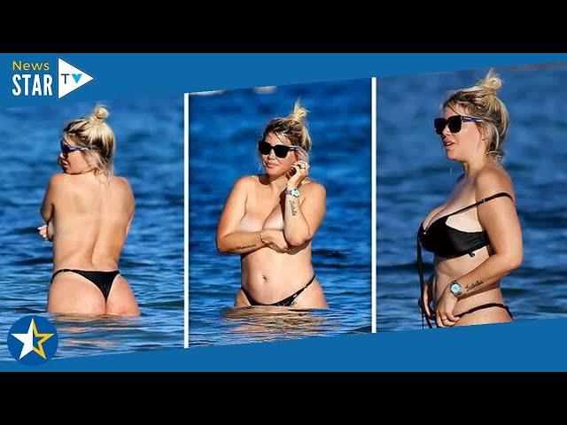 PSG star Mauro Icardi's wife Wanda Nara flaunts curves in topless display on holiday