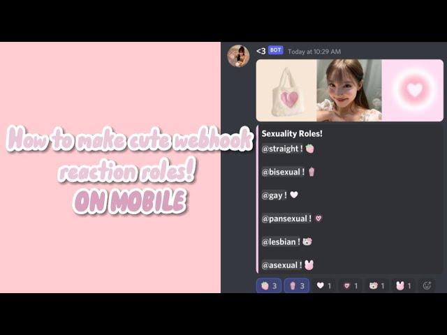 HOW TO MAKE WEBHOOK REACTION ROLES ON MOBILE! | Full steps in the description!