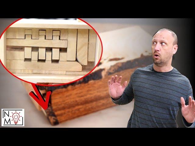 Tiny Ancient Egyptian Wooden Lock Box