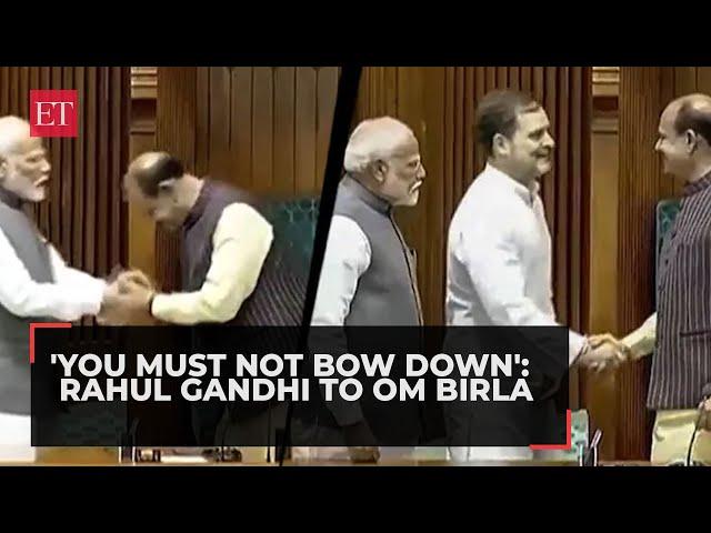 'You bowed down while shaking hands with PM': Rahul Gandhi to LS Speaker, Om Birla responds