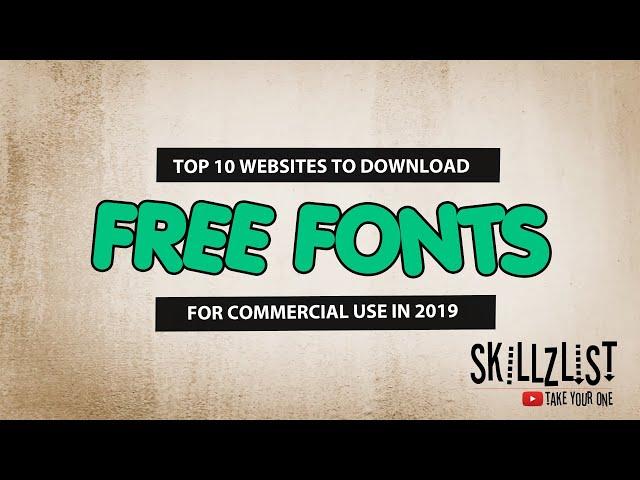 Free Fonts For Commercial Use - Top 10 Websites To Download