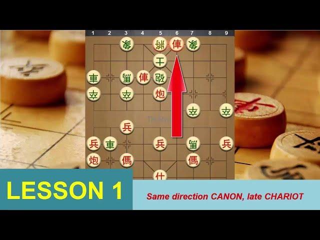 Chinese Chess Strategy for Beginner - LESSON 1: Same direction CANON, late CHARIOT