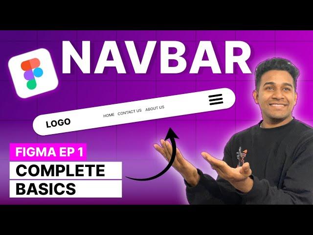 How to Make Navigation Bar in Figma | Learn Figma in Hindi Easy UI/UX Tutorial