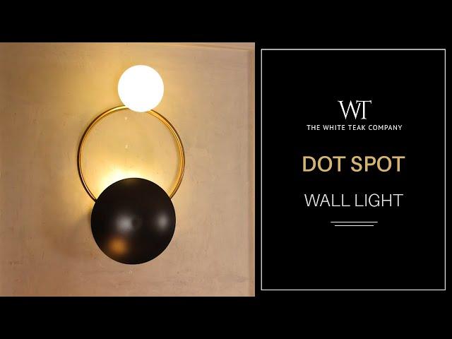 Dot Spot Wall Light | White Teak