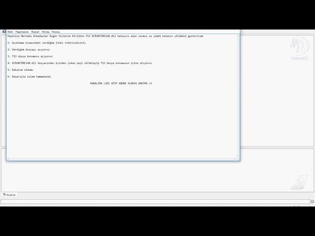 TS3 VCRUNTİME140.dll hatasının cözümü Windows 7/8/10