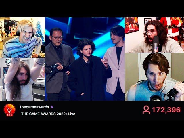 reactions to kid interrupting Game of The Year Award (Elden Ring) - MoistCr1tikal, Jerma, xQc, Hasan