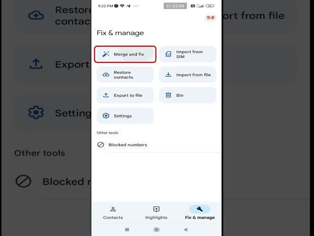 How to Merge Duplicate Contacts on Android (Redmi Note 10S)#shorts #backup #contacts