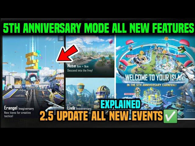 PUBG 5TH ANNIVERSARY MODE NOT SHOWING FIX!  PUBG 2.5 UPDATE EVENT & IMAGIVERSARY MODE GAMEPLAY