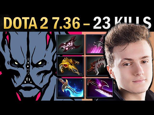 Nightstalker Gameplay Miracle with 23 Kills and Armlet - Dota 2 7.36