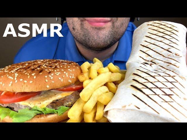 ASMR SHAWARMA, SANDWICH & FRIES MUKBANG (EATING SOUNDS) 먹방