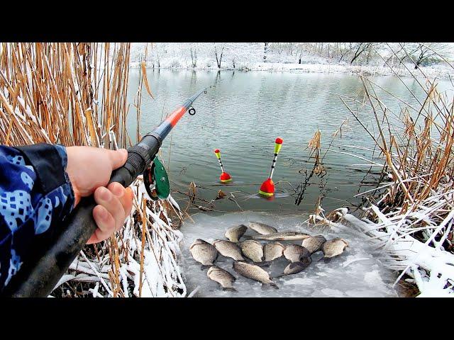 ПЕРВЫЙ ЛЁД 2024 на КАРАСЯ СРАЗУ!!! РЫБАЛКА на КАРАСЯ с МОРМЫШКОЙ и ПОПЛАВКОМ