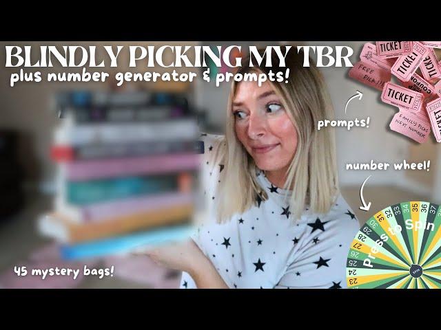 Blindly Picking My TBR!|mystery bags, number generator & prompts!